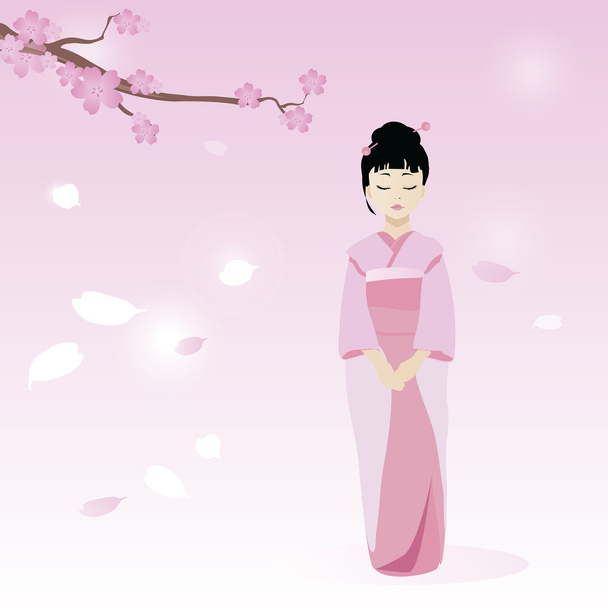 Sakura kwiat - Wektor, obraz