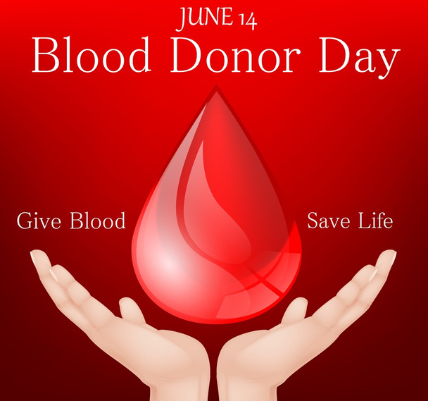 Dia Mundial do Doador de Sangue - Vetor, Imagem