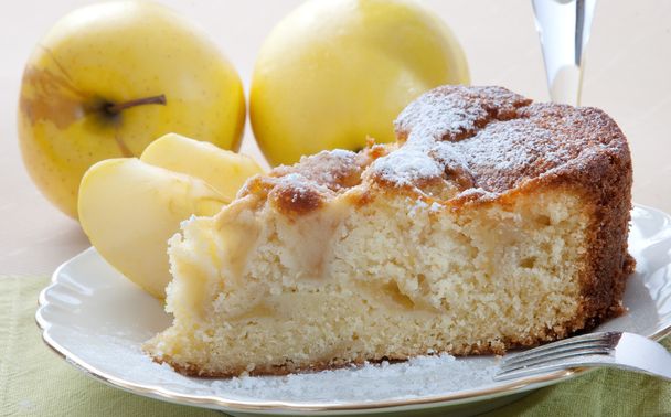 Pedazo de tarta de manzana - Foto, Imagen