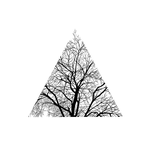 drzewo w trójkącie - Wektor, obraz