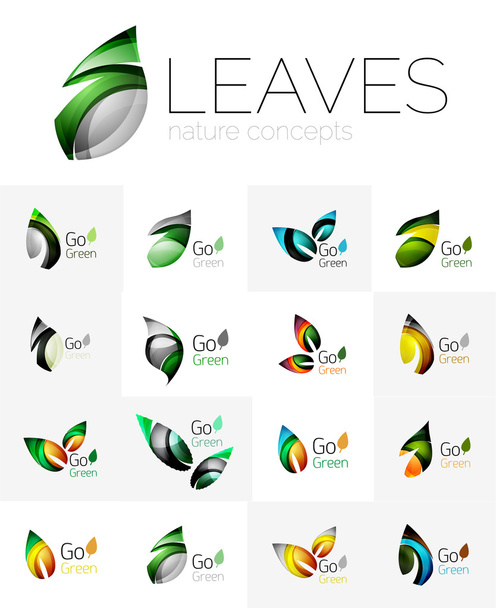 Sada listů logo - Vektor, obrázek