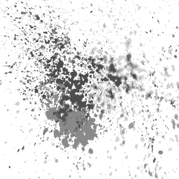 Vector silver paint splash, splatter, and blob shiny on white background. Splash spiral abstract background, frame vector illustration. - Vector, Image