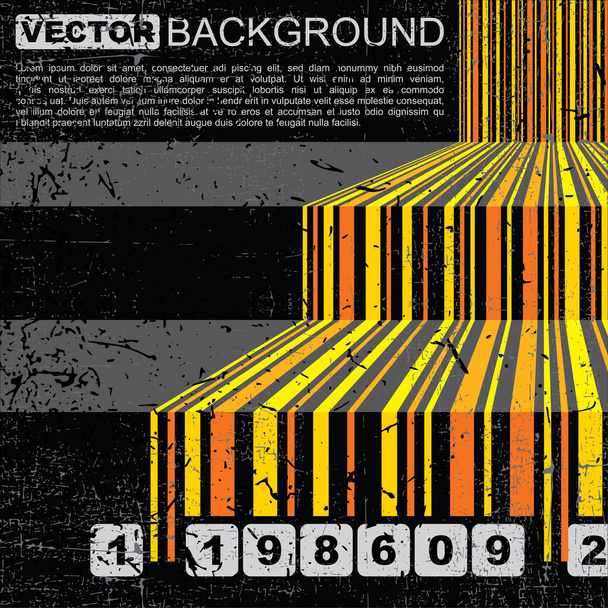 Grange barcode background - vector - Vecteur, image