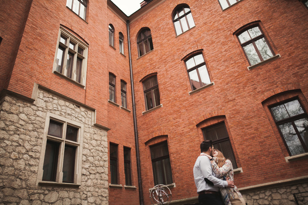 Love story of happy couple in Krakow - Фото, изображение