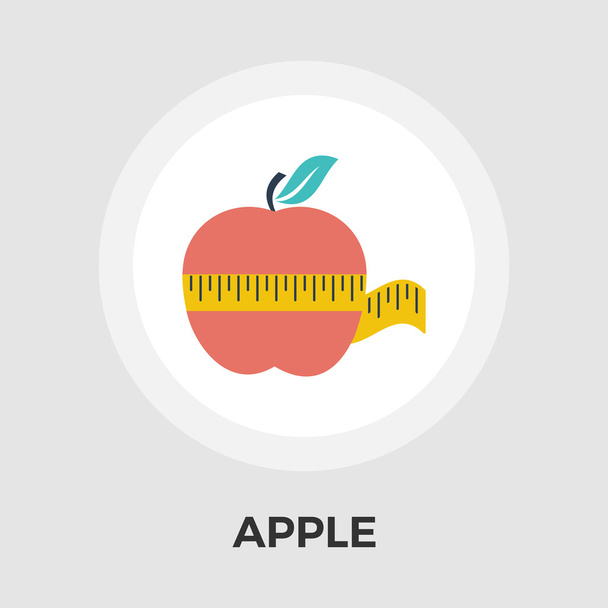 Apple flat icon - Vector, afbeelding