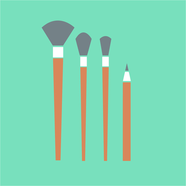 Conceptual vector cosmetic brushes  - Vektor, kép