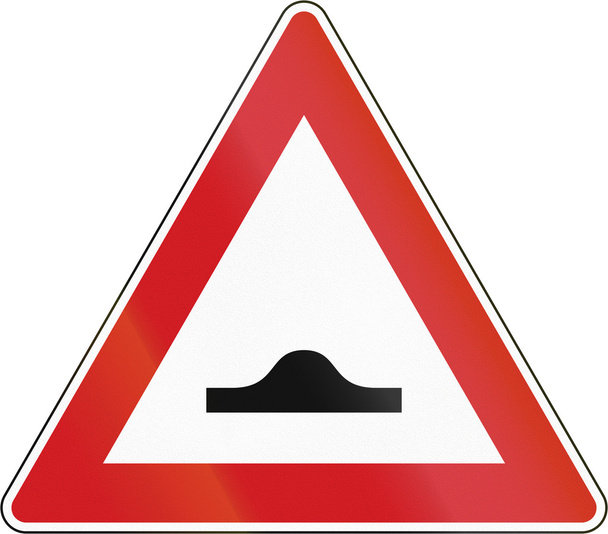 Tsjechische verkeersdrempel teken - Foto, afbeelding