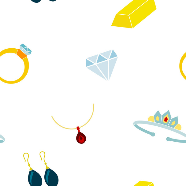 Seamless background with jewelry icons   - Vector, Image