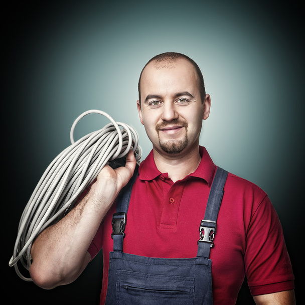 portrait of electrician - Foto, Bild