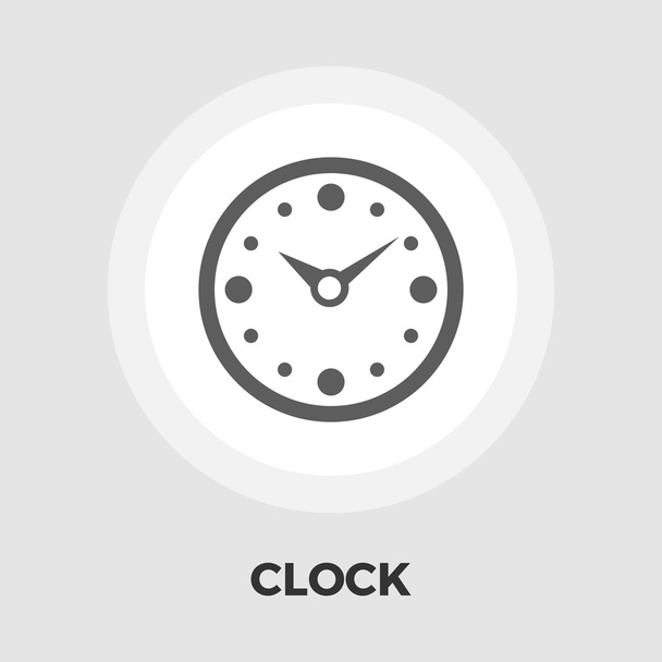 Clock flat icon - Wektor, obraz