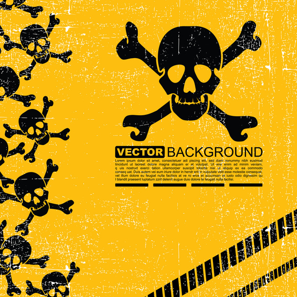 Abstract skull grunge background design - Vektor, kép