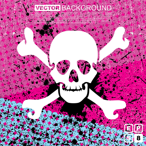 Abstract skull grunge background design - Wektor, obraz