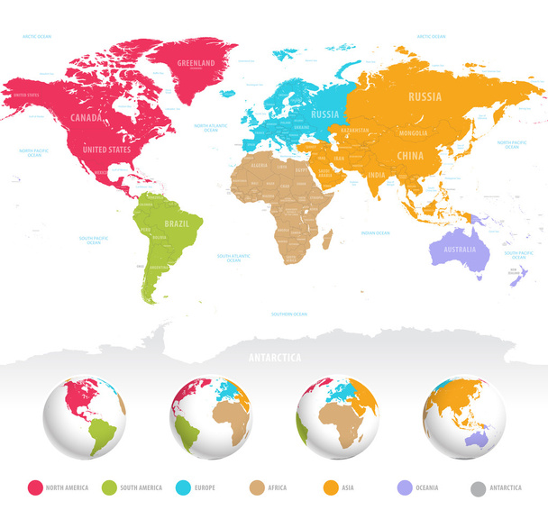 Colorful vector World Map - Vector, Image