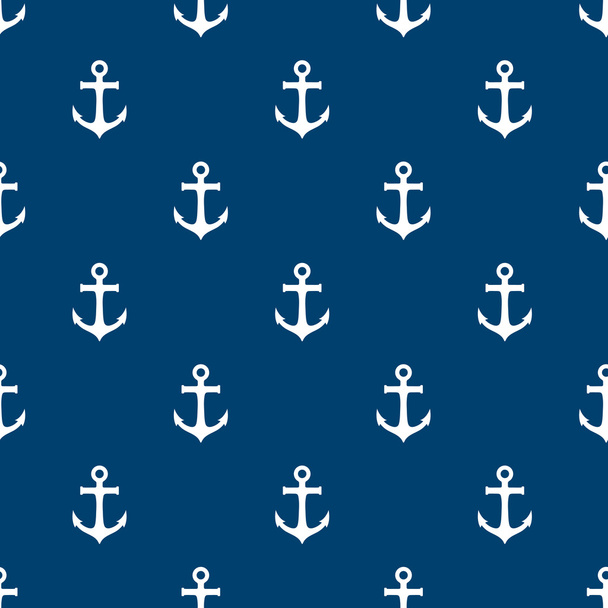 Seamless pattern with anchors. Vector illustration. - Vektör, Görsel