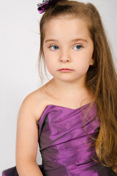 Portrait of cute little girl in princess dress - Valokuva, kuva