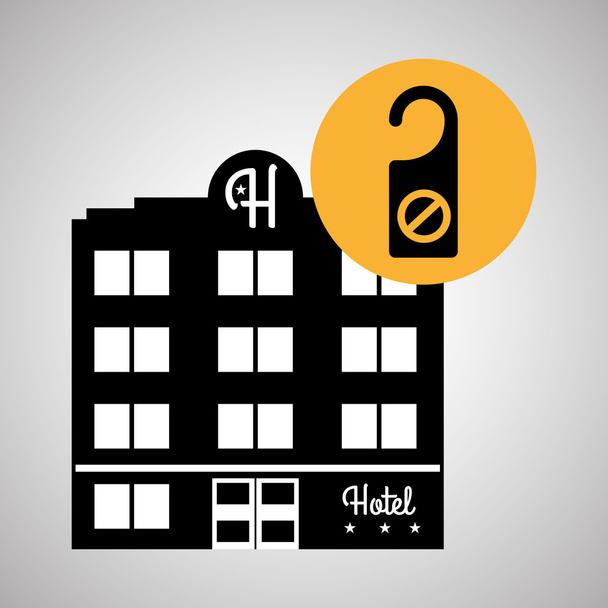 Hotel design. travel icon. Isolated and flat illustration - Vector, Image