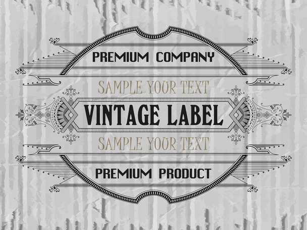 Vintage typographic label premium - Vector, imagen