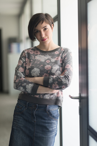 business woman in casual clothes at startup office - 写真・画像