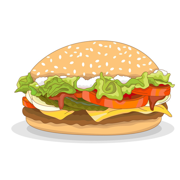 hamburguesa aislada realista
 - Vector, imagen