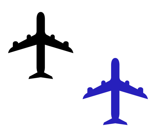 Значок самолета на белом фоне - Фото, изображение