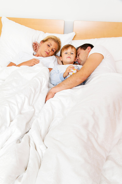 Family in bed - Foto, Bild
