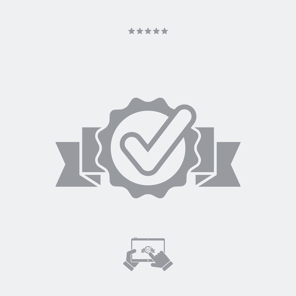 Approval check vector icon - Vector, Image