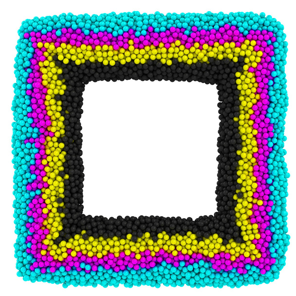 CMYK square frame - Фото, зображення