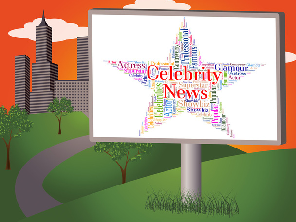Celebrity Nieuws vertegenwoordigt Word berucht en nieuwsbrief - Foto, afbeelding