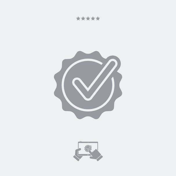 Kontrola kvality ikonu symbolu - Vektor, obrázek