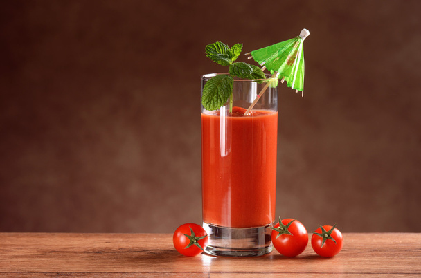 tomato juice in the glass - Фото, изображение