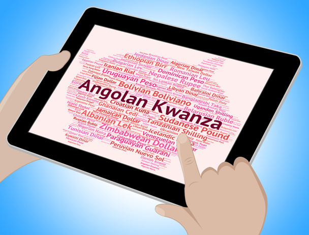Angolan Kwanza Means Exchange Rate And Coin - Photo, Image