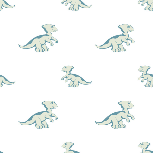 blue Dino on white background - Vector, Imagen
