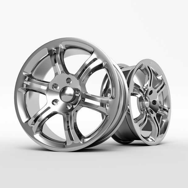 Cerchi in lega di alluminio, cerchi auto. Rendering 3D
. - Foto, immagini