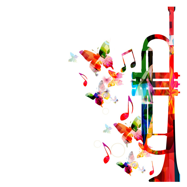 Colorful music background - Vector, imagen