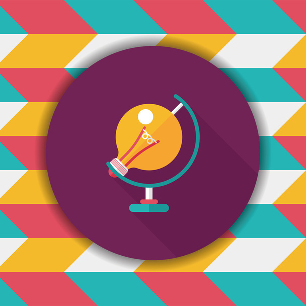 Light bulb flat icon with long shadow,eps10 - Vector, Imagen
