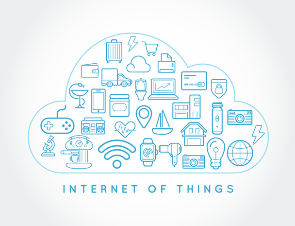Cloud Internet of Things Icons - Vector, Image
