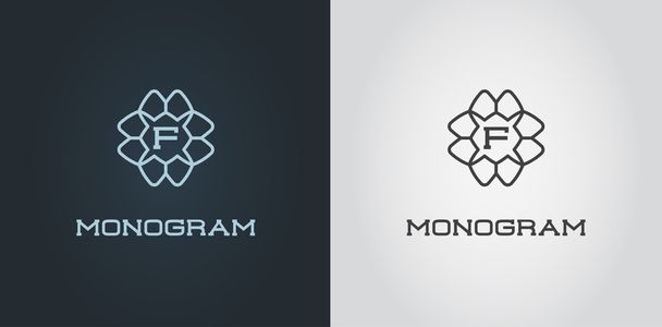 Set of Elegant Monograms Templates - Vector, Image