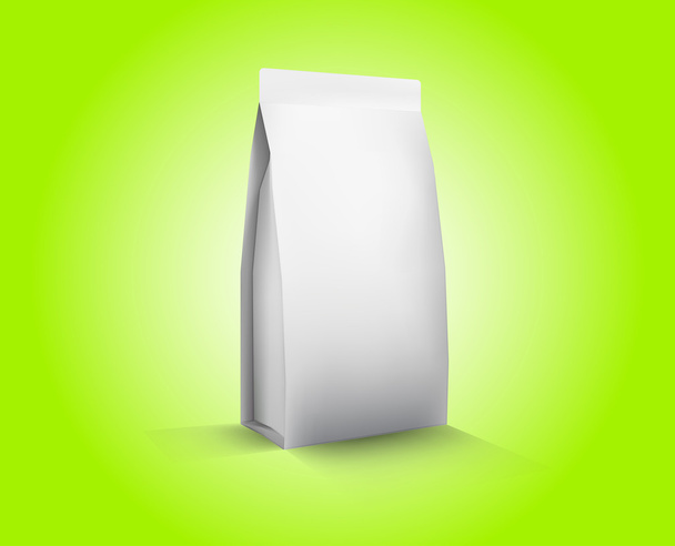 Witte folie voedselverpakking  - Vector, afbeelding