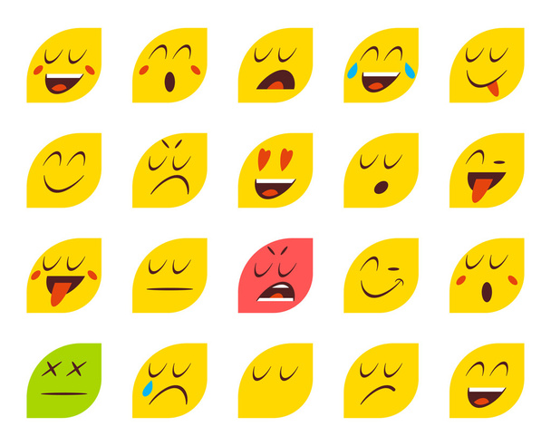 Conjunto de Emoticones Iconos
  - Vector, imagen