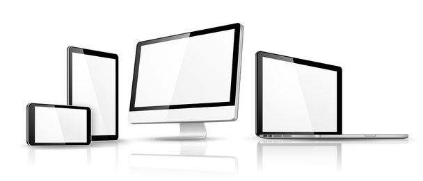 Modern device isolated. Vector - Vector, Image