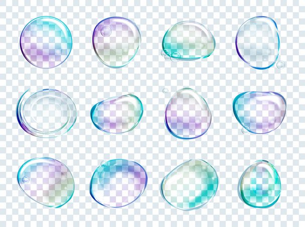 Burbujas de agua de jabón arco iris
 - Vector, imagen