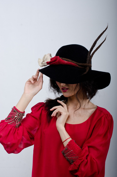 girl in pirate hat - Foto, Imagem