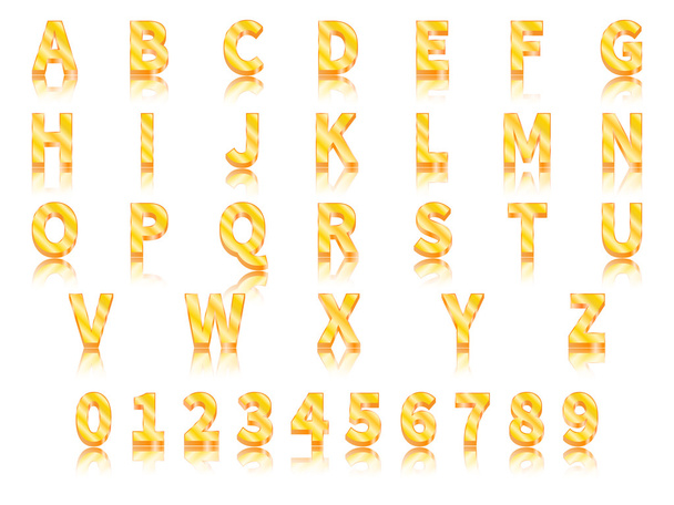 Volumetric gold letters - Вектор, зображення