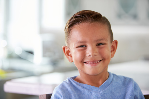 Smiling Hispanic Boy At Home - Zdjęcie, obraz
