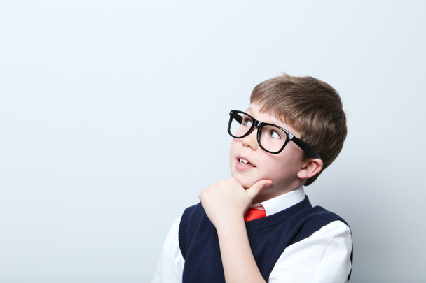 young boy in eyeglasses - Фото, изображение
