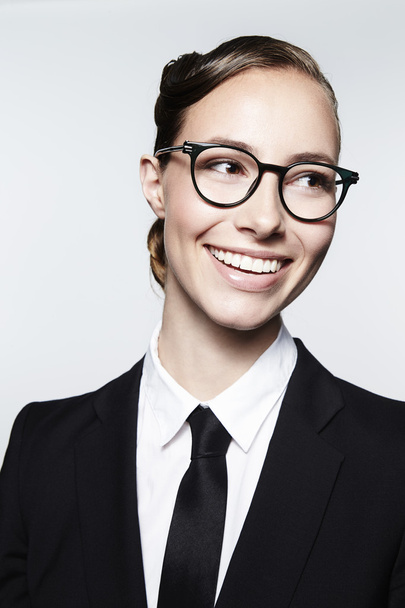 Beautiful businesswoman in spectacles - Zdjęcie, obraz