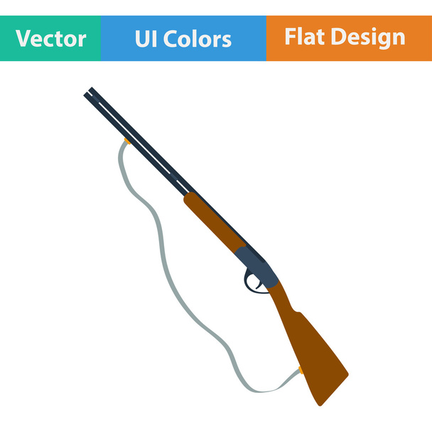 Плоская икона охотничьего ружья
 - Вектор,изображение