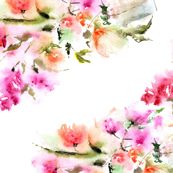 Floral decorative frame - Foto, imagen