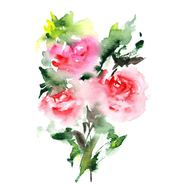 Greeting card with roses - Zdjęcie, obraz