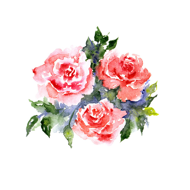 Greeting card with roses - Foto, Imagem